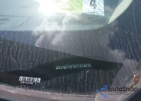 2019 Nissan Sentra S z USA, uszkodzony, nr VIN 3N1AB7AP2KY313016